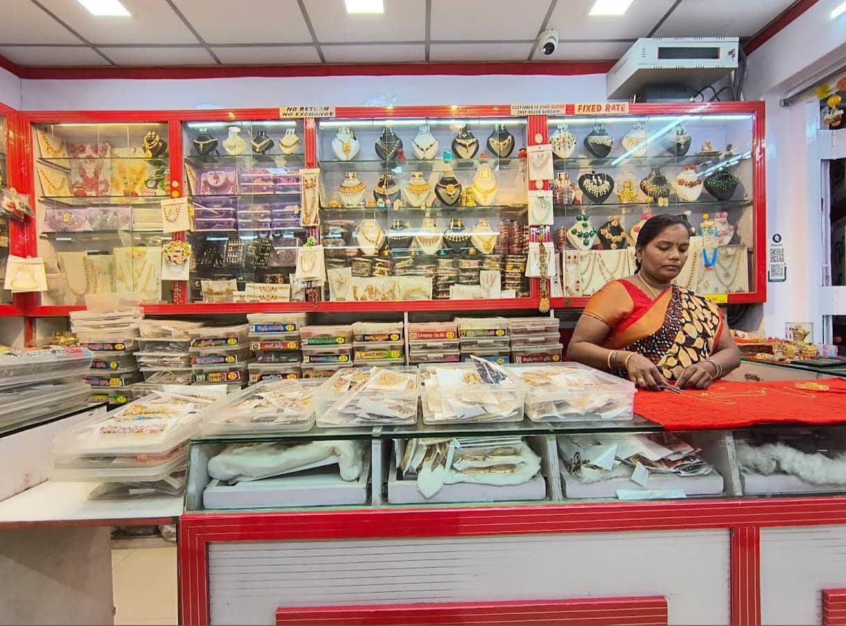 Jewellery display at Bhagyalakshmi Future Gold